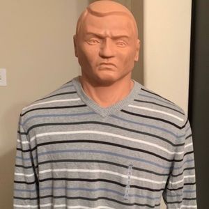 Old Navy Striped V-Neck Sweater XXL